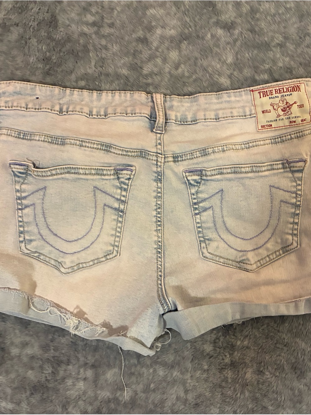 True Religion Light Wash Women's Denim Cutoff Shorts